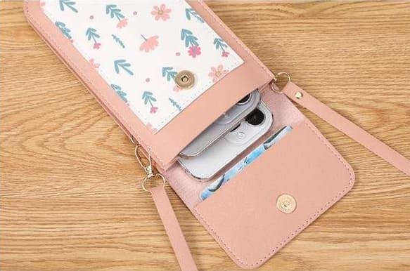 花柄デザイン スマホポシェット