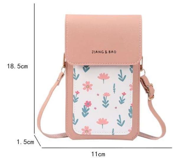 花柄デザイン スマホポシェット