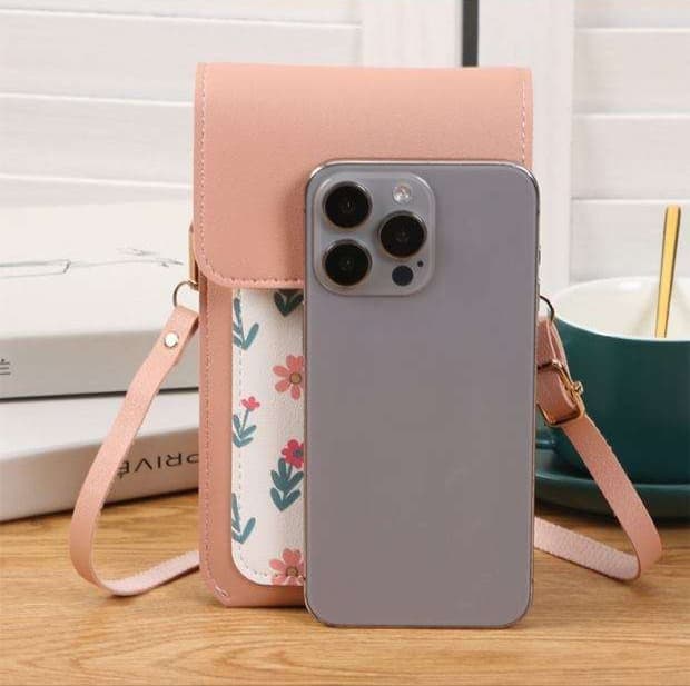 花柄デザイン スマホポシェット