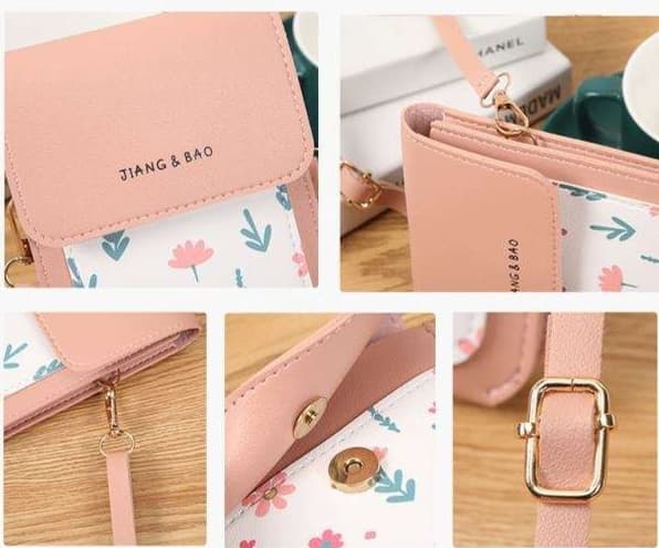 花柄デザイン スマホポシェット