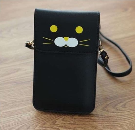 ポシェット　ネコモチーフ スマホ収納ポシェット