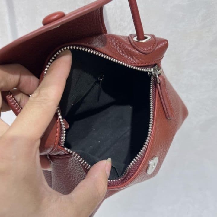 ポシェット 本革シュリンクレザー縦型ミニショルダーレディースポシェット