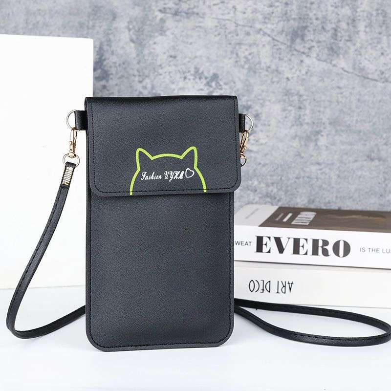 猫モチーフのスマホポシェット