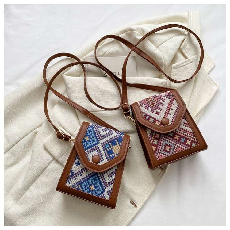 民族調刺繍ポシェット