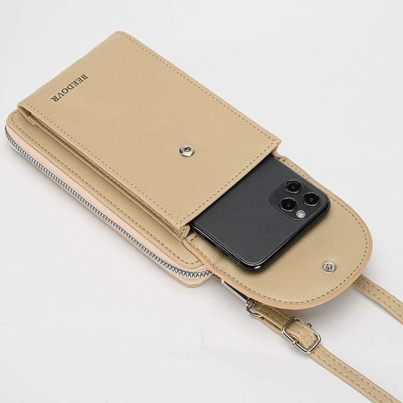 ポシェット　お財布とスマホを一緒に持ち運び 多機能ミニポシェット