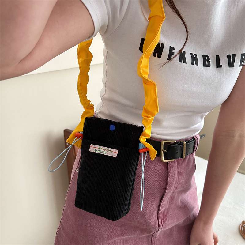 コーデュロイ　スマホポシェット