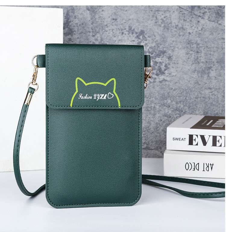 猫モチーフのスマホポシェット