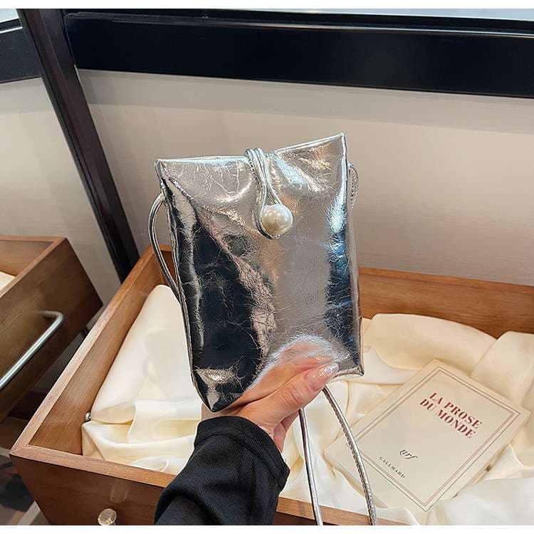 ポシェット　パール付き上品ミニポシェット