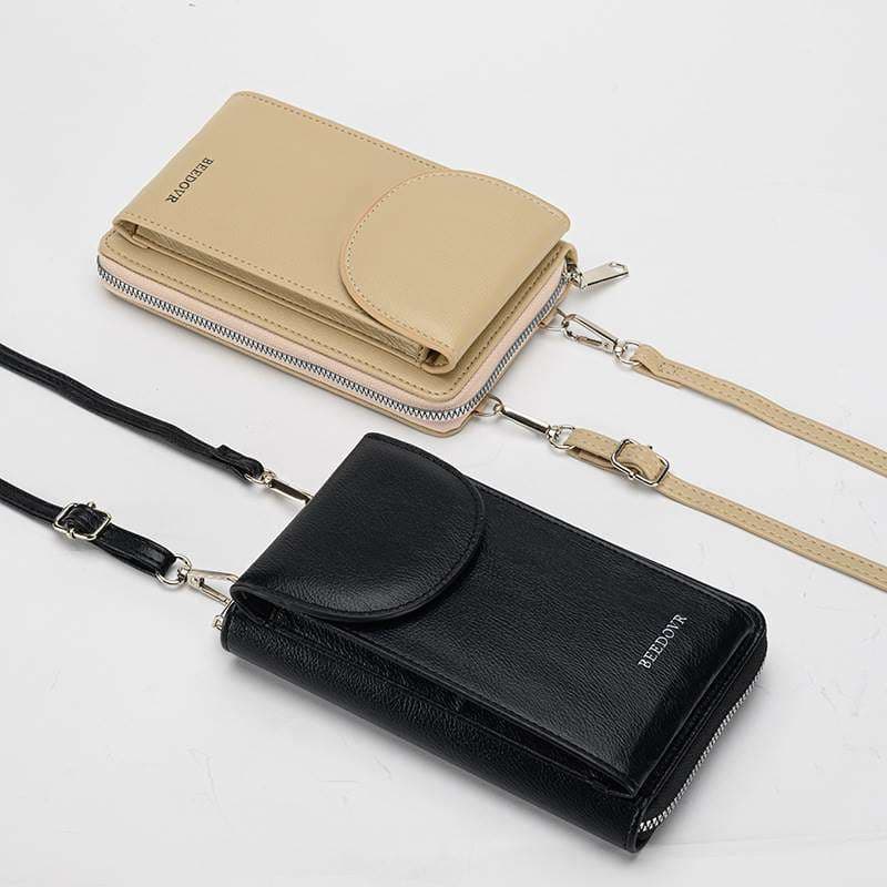 ポシェット　お財布とスマホを一緒に持ち運び 多機能ミニポシェット