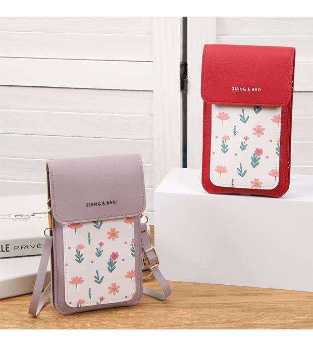 花柄デザイン スマホポシェット