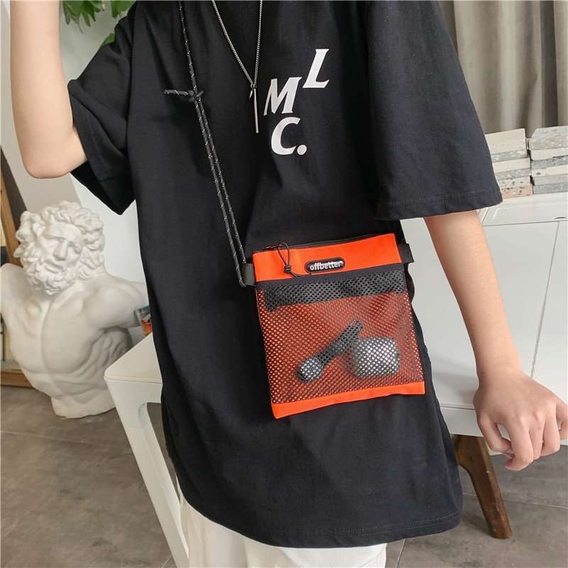 メッシュポケット付き多機能ポシェット