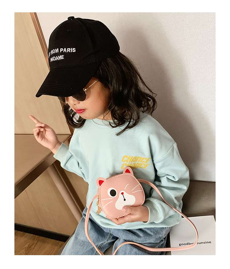 ポシェット　猫顔デザイン キッズポシェット