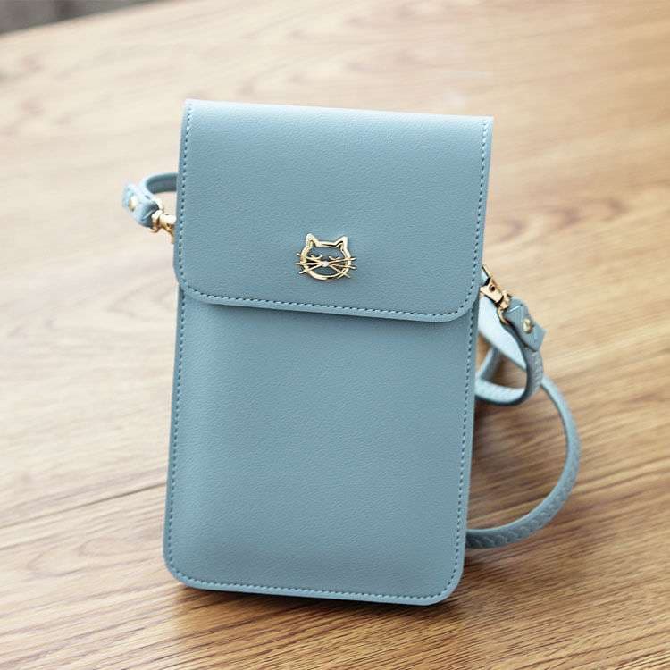 ポシェット　ネコモチーフ スマホ収納ポシェット