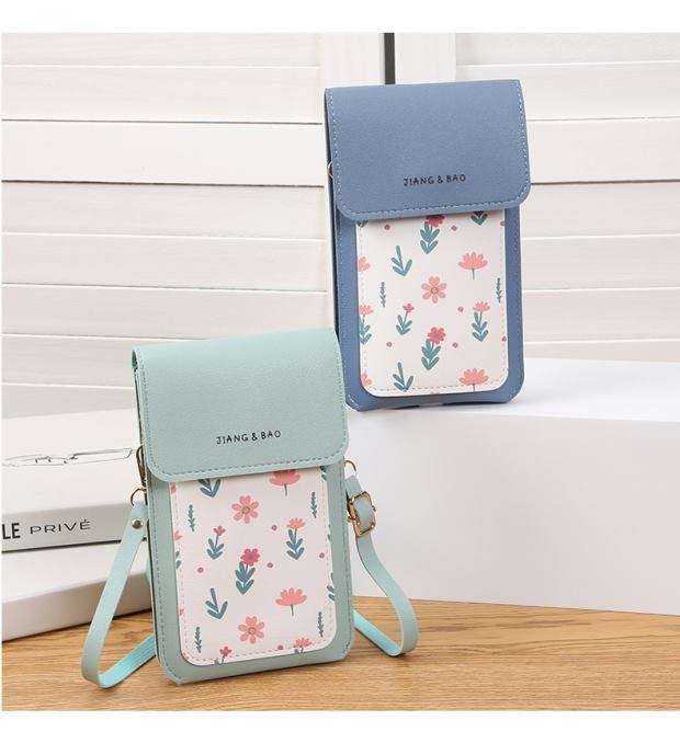 花柄デザイン スマホポシェット