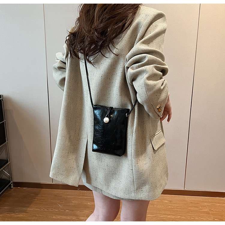 ポシェット　パール付き上品ミニポシェット