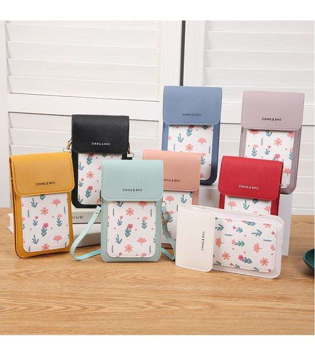 花柄デザイン スマホポシェット