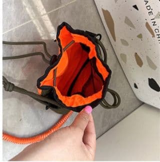 ポシェット メッシュ生地巾着型ミニポシェット