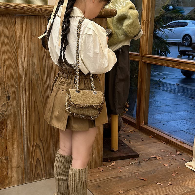 ポシェット 子ども用フリンジ装飾ミニポシェット